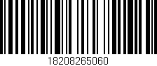 Código de barras (EAN, GTIN, SKU, ISBN): '18208265060'