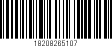 Código de barras (EAN, GTIN, SKU, ISBN): '18208265107'