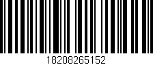 Código de barras (EAN, GTIN, SKU, ISBN): '18208265152'