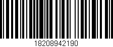 Código de barras (EAN, GTIN, SKU, ISBN): '18208942190'