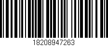 Código de barras (EAN, GTIN, SKU, ISBN): '18208947263'