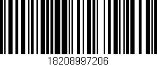 Código de barras (EAN, GTIN, SKU, ISBN): '18208997206'