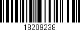 Código de barras (EAN, GTIN, SKU, ISBN): '18209238'