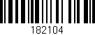 Código de barras (EAN, GTIN, SKU, ISBN): '182104'