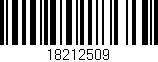 Código de barras (EAN, GTIN, SKU, ISBN): '18212509'