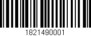 Código de barras (EAN, GTIN, SKU, ISBN): '1821490001'