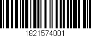 Código de barras (EAN, GTIN, SKU, ISBN): '1821574001'