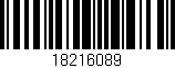 Código de barras (EAN, GTIN, SKU, ISBN): '18216089'