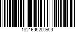 Código de barras (EAN, GTIN, SKU, ISBN): '1821639200598'