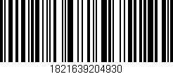 Código de barras (EAN, GTIN, SKU, ISBN): '1821639204930'