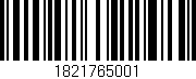 Código de barras (EAN, GTIN, SKU, ISBN): '1821765001'