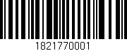 Código de barras (EAN, GTIN, SKU, ISBN): '1821770001'