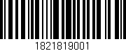 Código de barras (EAN, GTIN, SKU, ISBN): '1821819001'