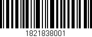 Código de barras (EAN, GTIN, SKU, ISBN): '1821838001'