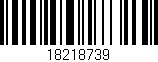 Código de barras (EAN, GTIN, SKU, ISBN): '18218739'
