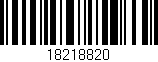 Código de barras (EAN, GTIN, SKU, ISBN): '18218820'