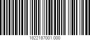 Código de barras (EAN, GTIN, SKU, ISBN): '1822187001.000'