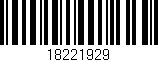 Código de barras (EAN, GTIN, SKU, ISBN): '18221929'