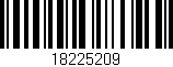 Código de barras (EAN, GTIN, SKU, ISBN): '18225209'