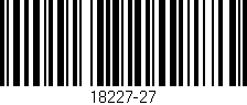 Código de barras (EAN, GTIN, SKU, ISBN): '18227-27'