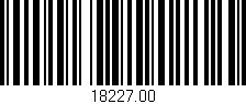 Código de barras (EAN, GTIN, SKU, ISBN): '18227.00'