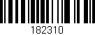 Código de barras (EAN, GTIN, SKU, ISBN): '182310'
