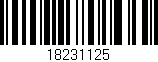 Código de barras (EAN, GTIN, SKU, ISBN): '18231125'