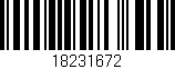 Código de barras (EAN, GTIN, SKU, ISBN): '18231672'