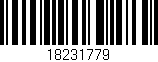 Código de barras (EAN, GTIN, SKU, ISBN): '18231779'