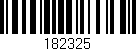 Código de barras (EAN, GTIN, SKU, ISBN): '182325'