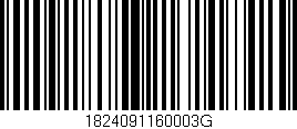 Código de barras (EAN, GTIN, SKU, ISBN): '1824091160003G'