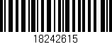 Código de barras (EAN, GTIN, SKU, ISBN): '18242615'