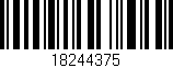 Código de barras (EAN, GTIN, SKU, ISBN): '18244375'
