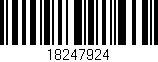 Código de barras (EAN, GTIN, SKU, ISBN): '18247924'