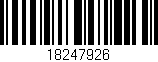 Código de barras (EAN, GTIN, SKU, ISBN): '18247926'