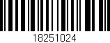 Código de barras (EAN, GTIN, SKU, ISBN): '18251024'