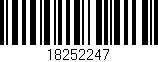 Código de barras (EAN, GTIN, SKU, ISBN): '18252247'