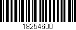 Código de barras (EAN, GTIN, SKU, ISBN): '18254600'