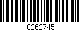 Código de barras (EAN, GTIN, SKU, ISBN): '18262745'