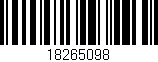 Código de barras (EAN, GTIN, SKU, ISBN): '18265098'