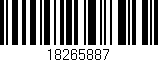 Código de barras (EAN, GTIN, SKU, ISBN): '18265887'