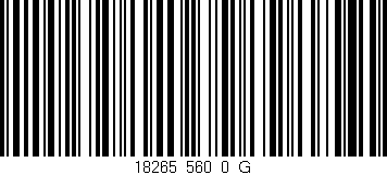 Código de barras (EAN, GTIN, SKU, ISBN): '18265_560_0_G'
