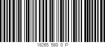 Código de barras (EAN, GTIN, SKU, ISBN): '18265_560_0_P'