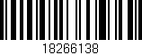 Código de barras (EAN, GTIN, SKU, ISBN): '18266138'