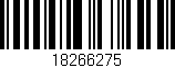 Código de barras (EAN, GTIN, SKU, ISBN): '18266275'