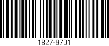 Código de barras (EAN, GTIN, SKU, ISBN): '1827-9701'
