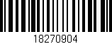Código de barras (EAN, GTIN, SKU, ISBN): '18270904'