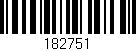 Código de barras (EAN, GTIN, SKU, ISBN): '182751'