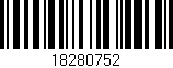 Código de barras (EAN, GTIN, SKU, ISBN): '18280752'