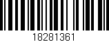 Código de barras (EAN, GTIN, SKU, ISBN): '18281361'